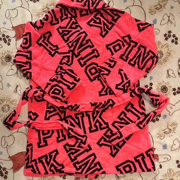 Pink Logo Print Robe - Picture 3 of 3